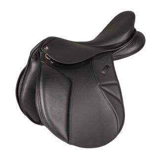 Springsattel Comfort, Leder, schwarz, 44cm/17,5