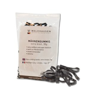 Mähnengummis weiß   breit 30 gr. weiß