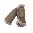 MESH FAUX FUR Gamaschen L smoky taupe