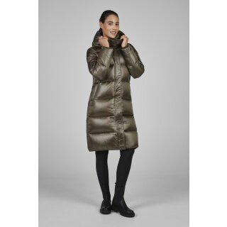 Pikeur Selection Quilted Coat Damen – langer Winter-Reitmantel mit Kapuze