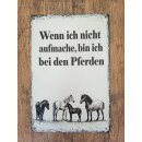 Retro Blechschild Pferde Vintage 30 x 20 cm