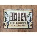 Retro Blechschild Pferde Vintage 30 x 20 cm