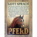 Retro Blechschild Pferde Vintage 30 x 20 cm