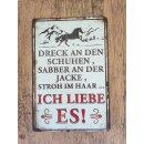 Retro Blechschild Pferde Vintage 30 x 20 cm