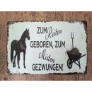 Retro Blechschild Pferde Vintage 30 x 20 cm