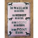 Retro Blechschild Pferde Vintage 30 x 20 cm