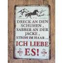 Retro Blechschild Pferde Vintage 30 x 20 cm