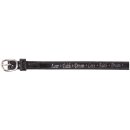 Sporenriemen Metallic schwarz-silber