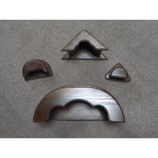 Geschirrhalter aus Massivholz Set 4 Teile