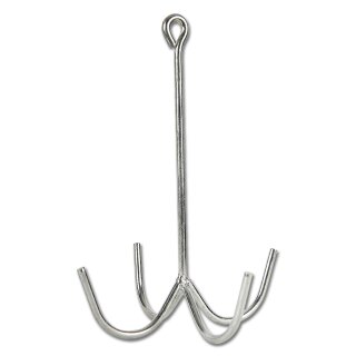 Zaumzeughaken, 4-armig, Metall