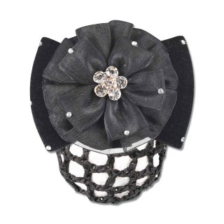 Knotenhaarnetz mit Rosette und Spange
