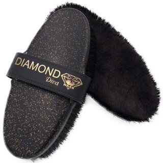 Haas Diva Diamond Bürste schwarz/gold mit Lammfellkissen