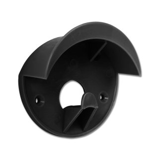 Trensen-Halter Plastik schwarz rund