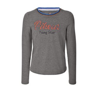 Pikeur Mädchen-Shirt-Longsleeve Tamina grey melange 140/146