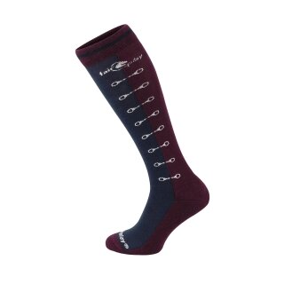 Fair Play Strümpfe NEVIS plum-navy M(36-41)