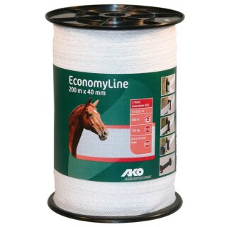Band EconomyLine, 200m, 40mm, weiß, 8 x 0,16mm Niro