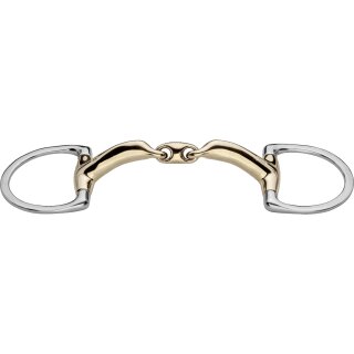 novocontact Olivenkopfgebiss mit D-förmigem Ring 16 mm doppelt gebrochen - Sensogan